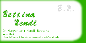 bettina mendl business card